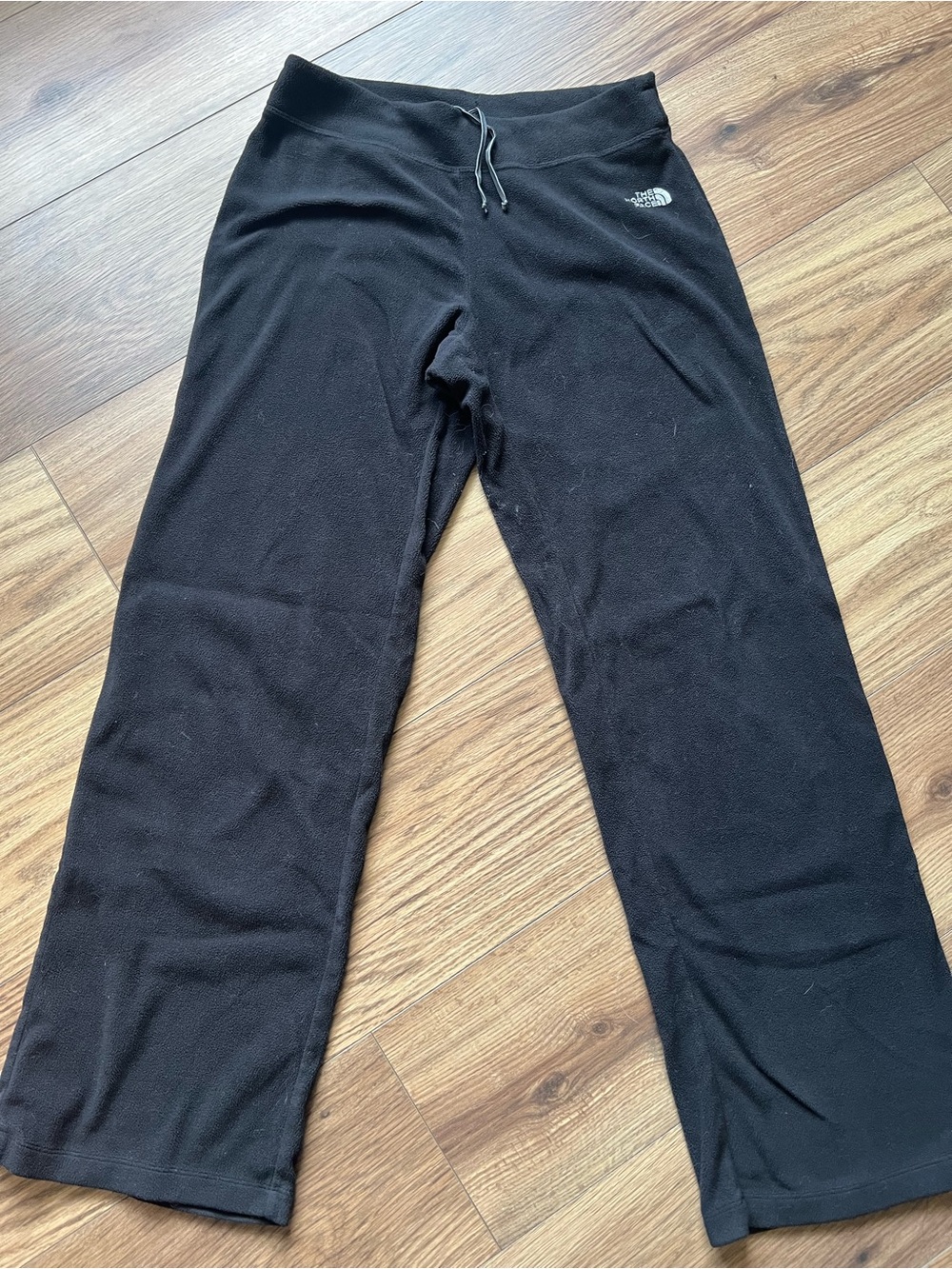 The North Face Polartec Classic Fleece Pants Black Straight Wide Leg Size S
